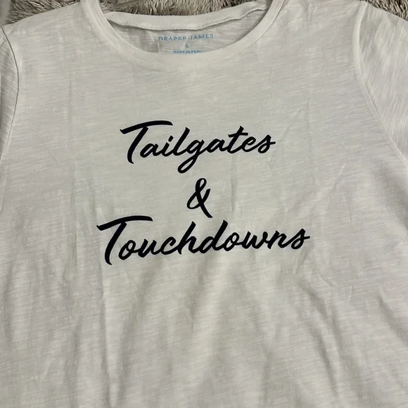 Draper James white football fan T Shirt - Picture 2 of 4